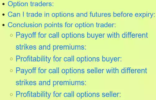 perspective of option traders