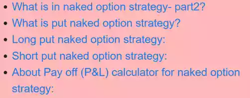 put naked option strategy